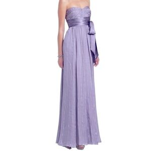 BCBGMAXAZRIA Gown Size 0 Purple Formal Pleated Full Length